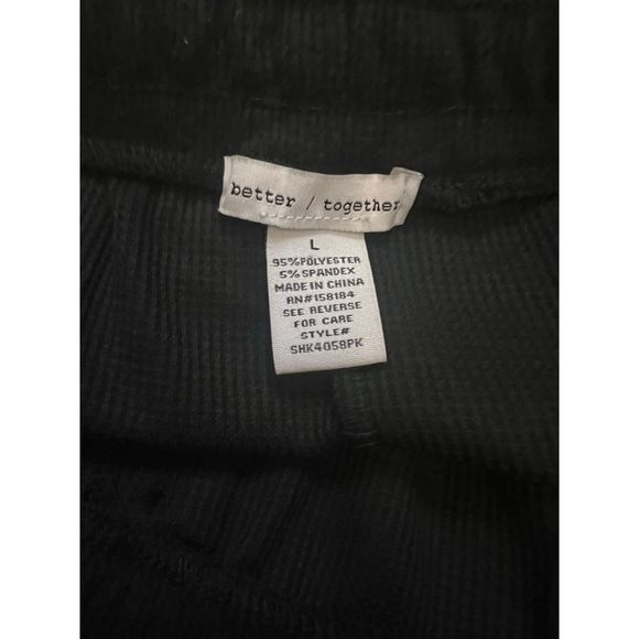 BETTER/TOGETHER Women’s Large Black Waffle Elastic Waist Casual Lounge Short L - Picture 7 of 7